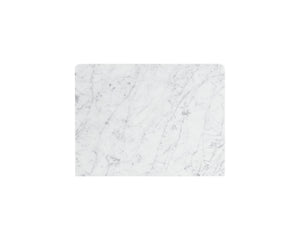 Sunpan Keldon Modern Nightstand: Sleek Acacia Wood with White Marble Top, Two Soft-Closing Drawers, Unique Design