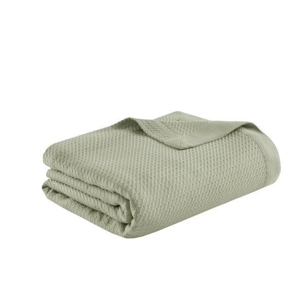 English Elm 1 Premium Twin Blanket Crafted from 100% Certified Egyptian Cotton for Luxurious Softness and Durability Sage Green 15.75 L x 12.6 W x 4.33 H B035P381293