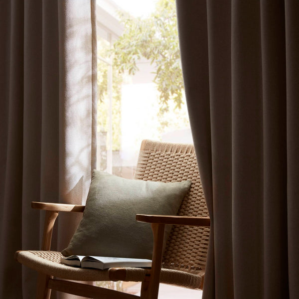 English Elm 2-pk Blackout Curtain Panels Quilted Thermal Noise Reducing Bedroom Privacy Drapes Linen B035P496612