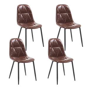 English Elm Dining Velvet Upholstered Chairs Set of 2 with Armrests, Sturdy Metal Legs, Anti-Slip Protectors, Stylish Comfort for Dining Room Brown W3112P254919