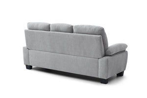 English Elm Summerton Plush Chenille Sofa with Pillow-Top Arms, Foam-Encased Coil Support, Removable Backrest Gray 31 L x 77 W x 15 H B078P349529