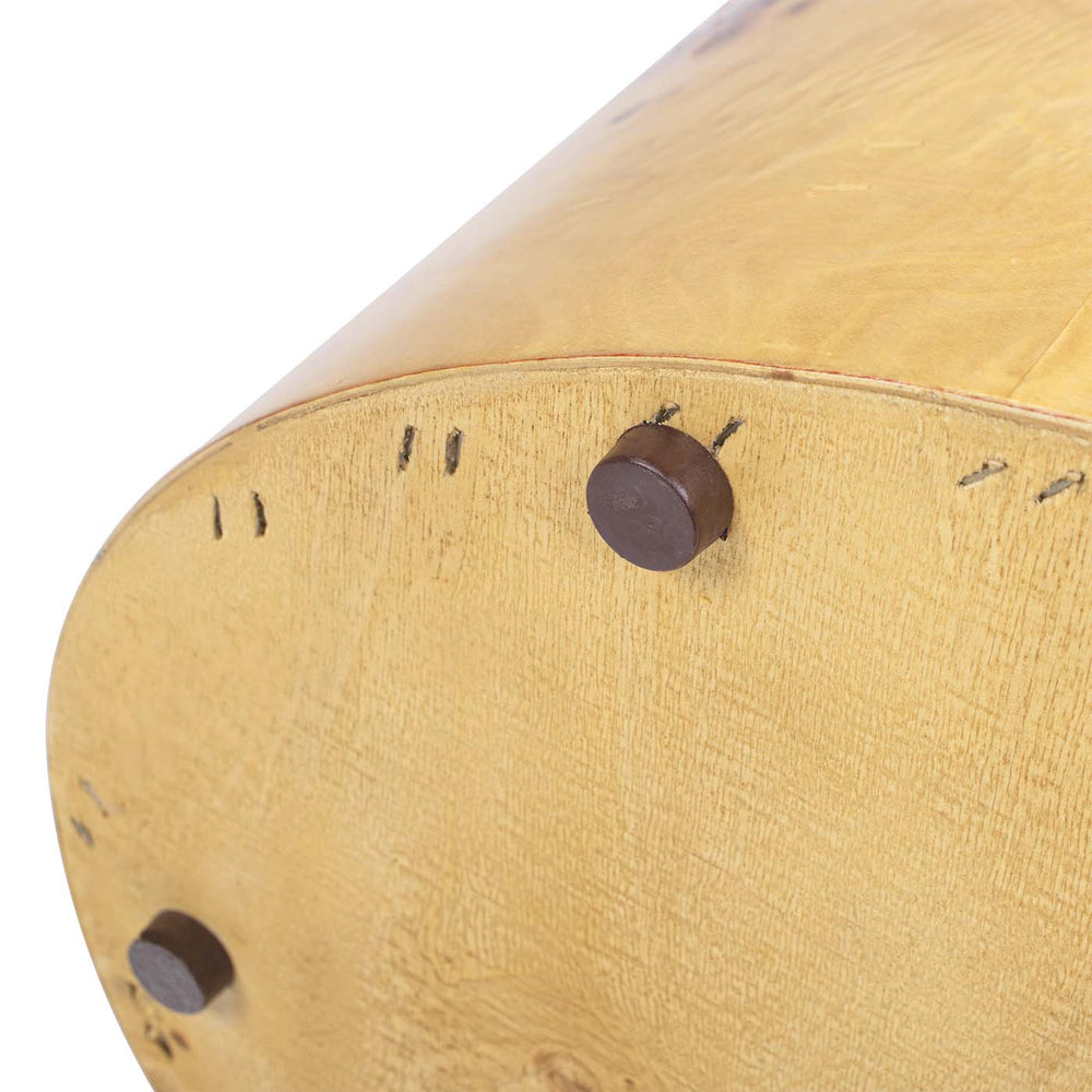 English Elm Jennifer Taylor Home - Nebula 20" Accent Oval Pillar Side Table - Modern Warm Brown Burl Wood With Stylish Open Frame Design B2719P238138