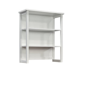 English Elm Library Hutch - Modern White Storage Solution With Open Shelving For Books And Décor, Easy Assembly B356P367898