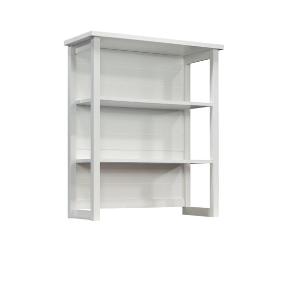 English Elm Library Hutch - Modern White Storage Solution With Open Shelving For Books And Décor, Easy Assembly B356P367898