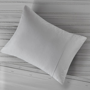 English Elm 3 Pcs Twin/Twin Xl Modern Gray Jacquard Duvet Cover Set With Throw Pillow - Soft & Easy-Care! B035P319884