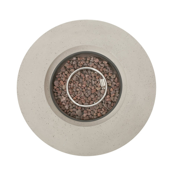 English Elm Christopher Knight Home® - Outdoor 50,000 Btu Round Mgo Concrete Propane Fire Pit - Modern Light Grey Design For Cozy Gatherings 59240.00WHI-50K