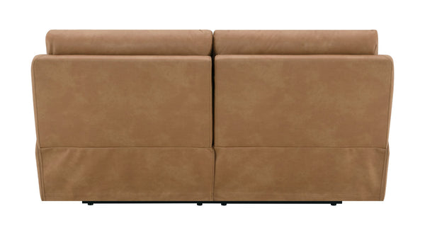 English Elm Chavis Brown Faux Leather Power Motion Loveseat with USB, Dual Motors, Power Headrest & Lumbar B2726P406283