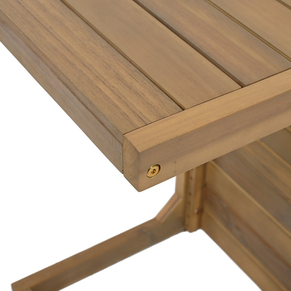 English Elm Christopher Knight Home® - C-shape Acacia Wood End Table Brown – Durable Outdoor C-Table for Patio, Sleek Modern Compact Design N779P192788B