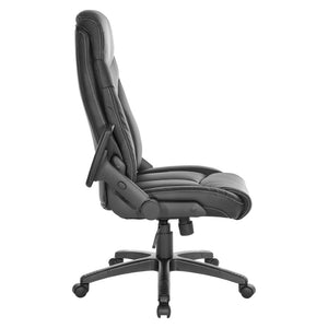 OSP Home Furnishings Exec High-back Bonded Leather Office Chair with Lumbar Support and Ergonomic Flip Arms EC90200-EC3