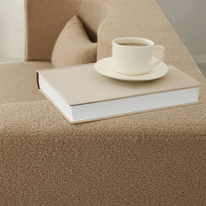English Elm 2-in-1 Convertible Sofa Bed - Full Size Folding Loveseat with Plush Teddy Fabric, No Assembly Needed Apricot W3163P322892
