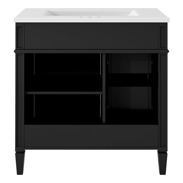 English Elm 30'' Modern Bathroom Vanity With Ceramic Sink & Soft-Close Drawers - Stylish Storage Solution! N710P206904B