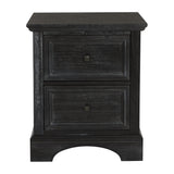 OSP Home Furnishings Farmhouse Basics Nightstand Rustic Black