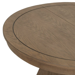 English Elm Trexm Rustic Farmhouse Extendable Dining Table Oak Veneer Drop Leaf Seats Six Espresso N715P399861P