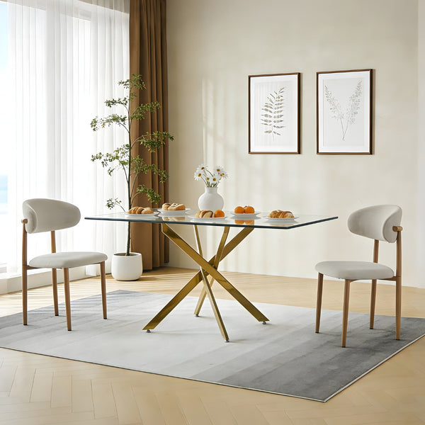 English Elm Dining Chairs Set of Two with Linen Cushions and Iron Legs for Farmhouse Kitchens Beige,Natural Wood W3590P457154