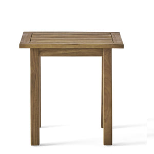 English Elm Selma Solid Acacia Wood Rectangular End Table Weatherproof Grain Finish Patio or Living Room N770P248135N