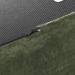 English Elm Modern Curved 4-Seater Sectional Sofa In Soft Chenille - Minimalist Design, No Assembly Needed, Green W1413S00106