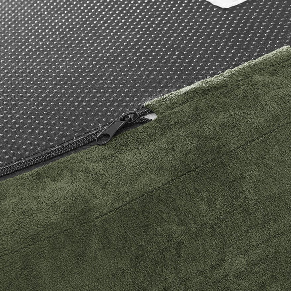 English Elm Modern Curved 4-Seater Sectional Sofa In Soft Chenille - Minimalist Design, No Assembly Needed, Green W1413S00106