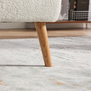 English Elm 24.4" Wide Modern Armless Chenille Accent Chair With Rubber Wood Legs - Stylish Comfort For Any Space W3098P308775