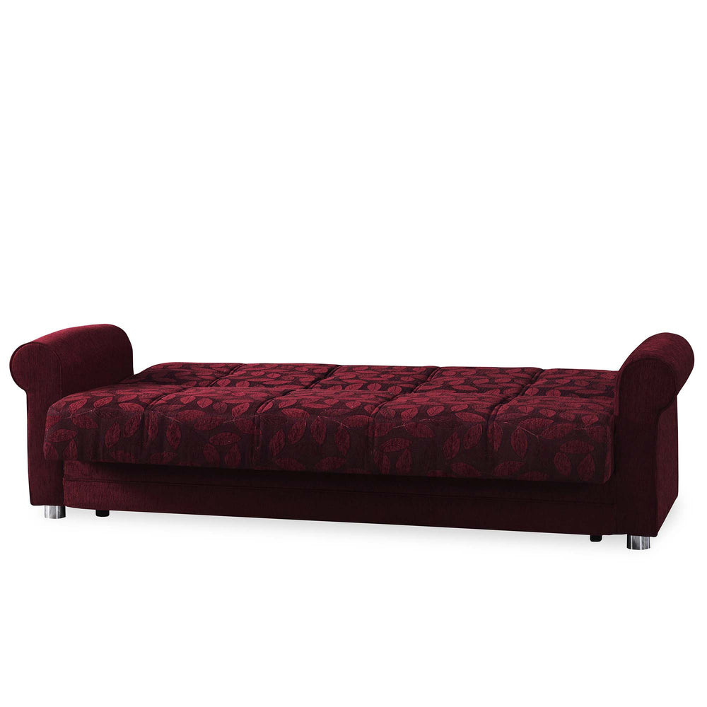 English Elm PrimeNest Grandera Collection Upholstered Convertible Sofabed with Storage, Chenille Upholstery, 74.8" Sleeper Burgundy B030P286475