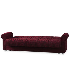 English Elm PrimeNest Grandera Collection Upholstered Convertible Sofabed with Storage, Chenille Upholstery, 74.8" Sleeper Burgundy B030P286475