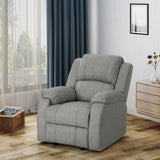 Christopher Knight Home® Noble House Manual Recliner Chair In Grey Linen Fabric, Dimensions 34.5" X 39" X 39