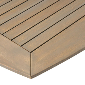 English Elm Christopher Knight Home® - Outdoor Acacia Wood Expandable Dining Table with Slatted Top and Tapered Legs for Stylish Al Fresco Hosting Grey 65428.00GRY