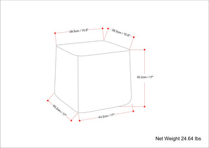 English Elm Bassett Cast Aluminum Side Table in Antique Brass Finish — Handcrafted Geometric Rounded-Square Accent B136P239042