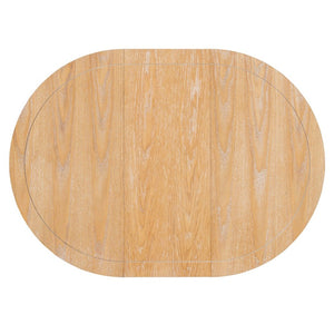 English Elm Trexm Rustic Farmhouse Extendable Dining Table Oak Veneer Drop Leaf Seats Six Natural Wood Wash N715P399861D