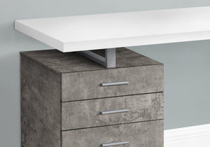 English Elm Computer Desk For Home Office - Reversible Setup, Ample Storage & Contemporary Design, 52"L B2710P219875