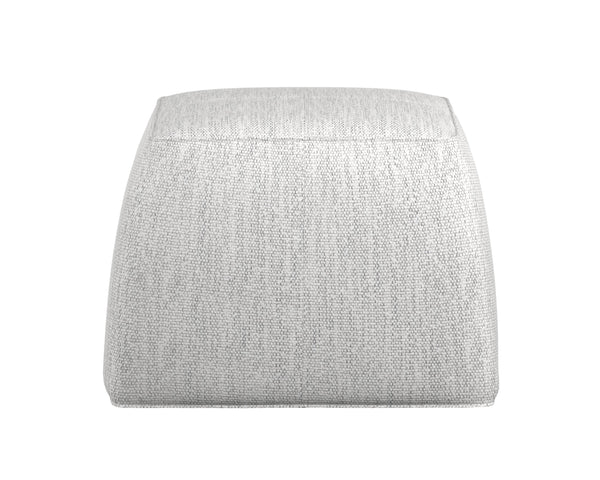 Sunpan Aspen Ottoman - Stylish Faux Leather Cube with Decorative Handle for Modern Spaces, 21" Square Merino Cotton
