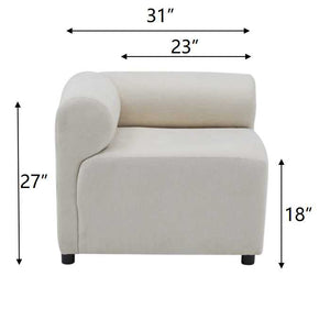 English Elm Christopher Knight Home® - Evelyn 114 In. Modular Sectional Sofa - Customizable 6-Piece Chenille Couch For Modern Living Spaces N773IS00025B