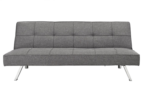 English Elm METAL Futon Sofa Bed Grey Fabric - Multifunctional Reclining Sofa, Space-Saving, 650LB Capacity W2297P284114