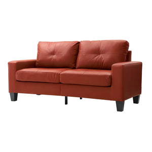 English Elm Newbury Modular Sofa with Pocketed Coil Seats and Kiln-Dried Hardwood Frame for Small Spaces Red 42 L x 30 W x 21 H B078108276
