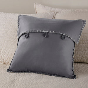 JLA Home Madison Park - 6 Piece Reversible Plaid Daybed Cover Set — Buffalo Plaid & Quilted Herringbone Texture for Cozy Cabin Style Neutral MP13-8387