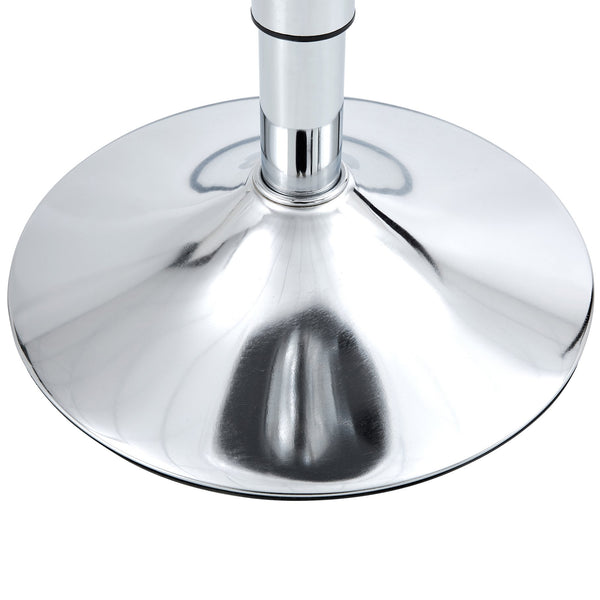 English Elm Modern PU Bar Stools Set of 2 — 360° Swivel, Height Adjustable, Waterproof Leather, Ergonomic White Finish W1151P200322