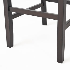 English Elm Barstools Rivet Trimmed Upholstered Wood Frame Set of 2 for Kitchen or Dining N780P366607B