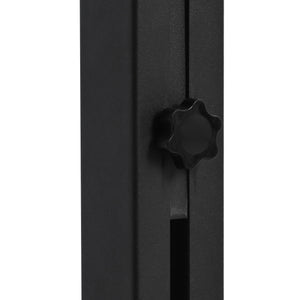 English Elm Versatile Outdoor Cabinet with Foldable Stainless Top, Extendable Iron Panel, Locking Wheels, Matte Black N719P244805B