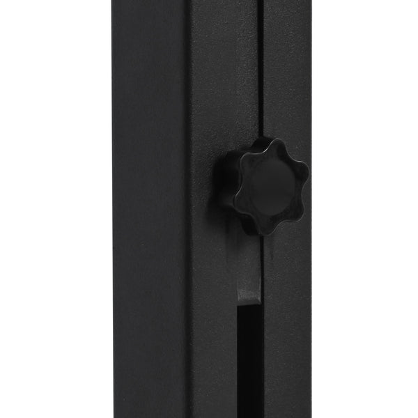English Elm Versatile Outdoor Cabinet with Foldable Stainless Top, Extendable Iron Panel, Locking Wheels, Matte Black N719P244805B