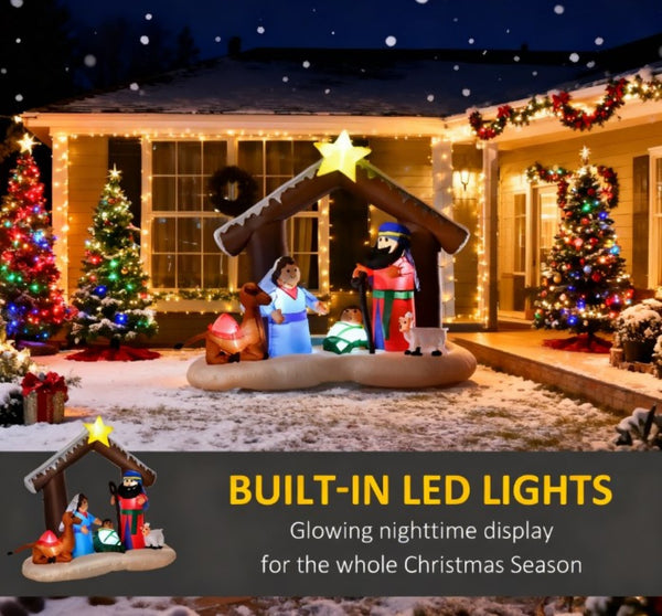 English Elm Inflatable Nativity Scene Six Foot Led Lit Outdoor Christmas Yard Decor Display T3971P414223