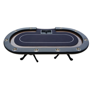 English Elm Ino Design 96 Inch Casino Poker Table Oak Pedestal Speed Cloth Game Room W2748S00070