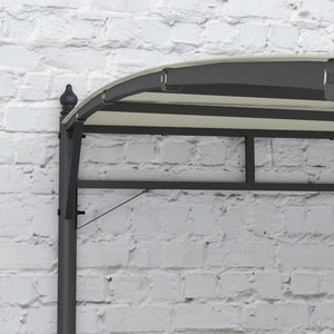 English Elm Outsunny Steel Pergola Gazebo with Uv Canopy for Patio Deck or Backyard Shade W2225P174147