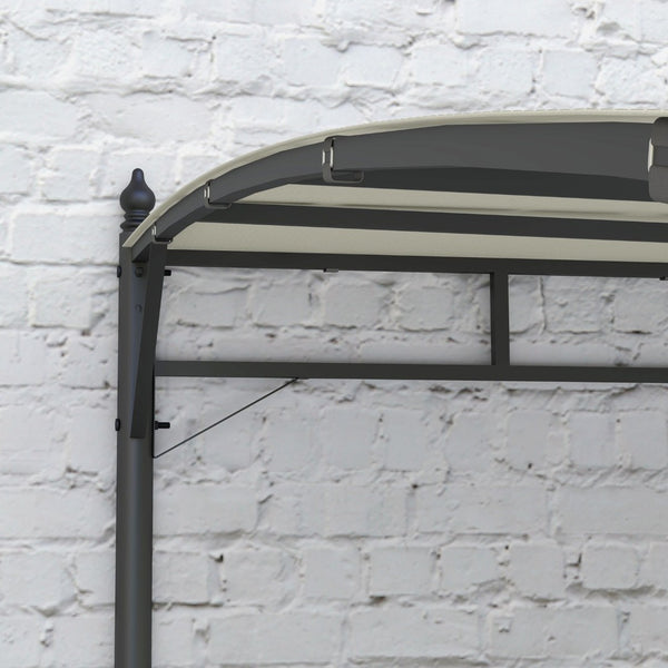 English Elm Outsunny Steel Pergola Gazebo with Uv Canopy for Patio Deck or Backyard Shade W2225P174147