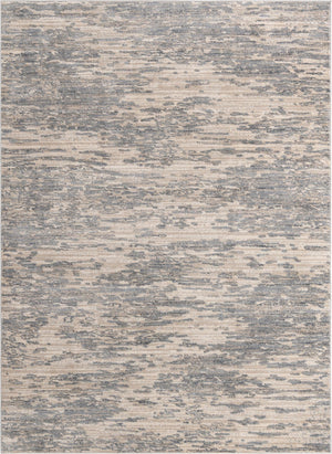 Unique Loom Oasis Water Machine Made Abstract Rug Gray, Ivory/Beige/Blue/Navy Blue 9' 0" x 12' 0"