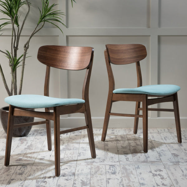 English Elm Christopher Knight Home® - DINING Chair with Cushioned Fabric Seat and Polished Wood Frame — Elegant Modern Comfort for Home Mint 58925.00MNT