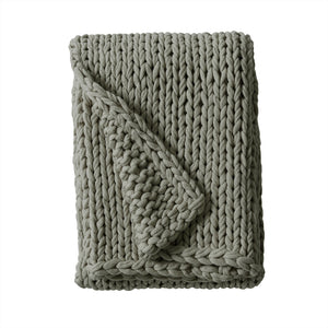 JLA Home Madison Park - Hand double-knitted throw blanket — ultra-soft, OEKO-TEX certified acrylic, modern boho accent for year-round comfort Charcoal MP50-7315