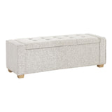 OSP Home Furnishings Bethwin Storage Bench Salt and Pepper