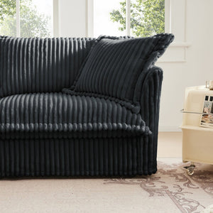 English Elm Koala Corduroy Right Facing Sectional Sofa Deep Seat High Back Living Room Lounge W3041P292346
