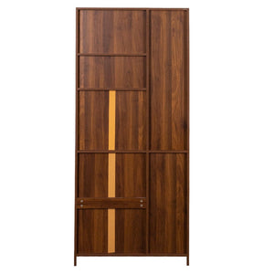 English Elm Kitchen Farmhouse Pantry Cabinet Tall Freestanding Three Door Pull Out Organizer W331S00212