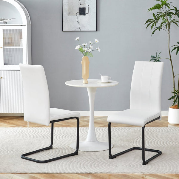 English Elm A Set of 2 Glam Faux Alligator Pvc Barstools with Crystal Buckle Detail Black,White W1512P491834