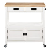 OSP Home Furnishings Radford Kitchen Cart White White